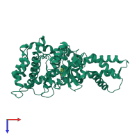 PDB entry 4m84 coloured by chain, top view.