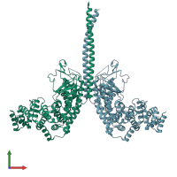 PDB entry 4m8m coloured by chain, front view.