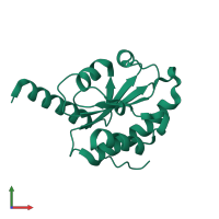 PDB entry 4m90 coloured by chain, front view.