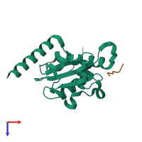 PDB entry 4m91 coloured by chain, top view.