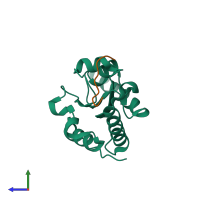 PDB entry 4m92 coloured by chain, side view.