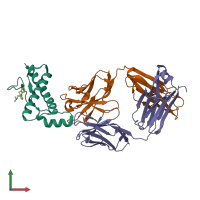 PDB entry 4ma7 coloured by chain, front view.