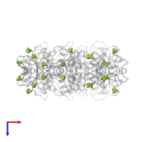 SULFATE ION in PDB entry 4mar, assembly 1, top view.