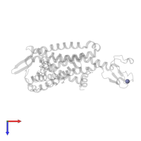ZINC ION in PDB entry 4mbs, assembly 2, top view.