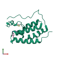 PDB entry 4men coloured by chain, front view.