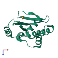 PDB entry 4mi7 coloured by chain, top view.