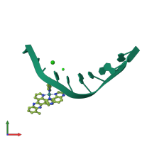 PDB entry 4mj9 coloured by chain, front view.