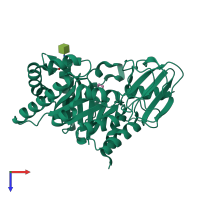 PDB entry 4ml4 coloured by chain, top view.