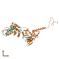 PDB entry 4mmv coloured by chain, front view.