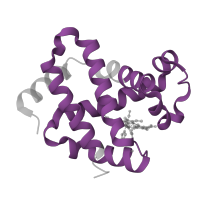 The deposited structure of PDB entry 4mqk contains 4 copies of Pfam domain PF00042 (Globin) in Hemoglobin subunit gamma-2. Showing 1 copy in chain B.