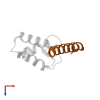SWI/SNF-related matrix-associated actin-dependent regulator of chromatin subfamily A-like protein 1 in PDB entry 4mqv, assembly 1, top view.