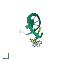 PDB entry 4ms5 coloured by chain, side view.
