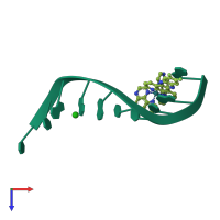 PDB entry 4ms5 coloured by chain, top view.