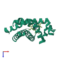 PDB entry 4mxl coloured by chain, top view.