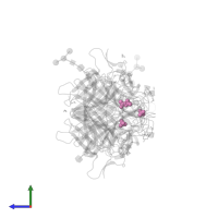 PHOSPHATE ION in PDB entry 4mze, assembly 1, side view.