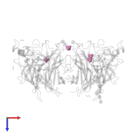 PHOSPHATE ION in PDB entry 4mze, assembly 1, top view.