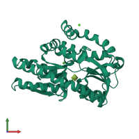 PDB entry 4n17 coloured by chain, front view.