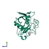 PDB entry 4n1m coloured by chain, side view.