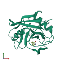 PDB entry 4n1n coloured by chain, front view.