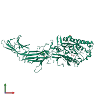 PDB entry 4n2f coloured by chain, front view.