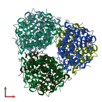 PDB entry 4n2x coloured by chain, front view.
