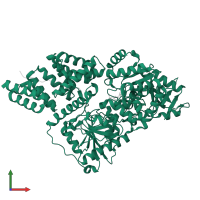 UDP-N-acetylglucosamine--peptide N-acetylglucosaminyltransferase 110 kDa subunit in PDB entry 4n3a, assembly 1, front view.