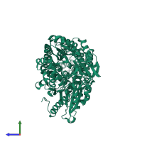 UDP-N-acetylglucosamine--peptide N-acetylglucosaminyltransferase 110 kDa subunit in PDB entry 4n3a, assembly 1, side view.