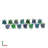 PDB entry 4n3e coloured by chain, front view.