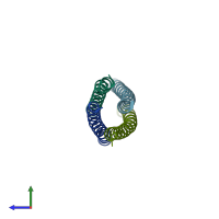 PDB entry 4n3x coloured by chain, side view.