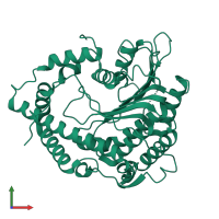 PDB entry 4n4a coloured by chain, front view.