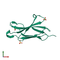 PDB entry 4n68 coloured by chain, front view.