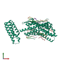 PDB entry 4n6h coloured by chain, front view.