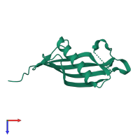 PDB entry 4n6l coloured by chain, top view.