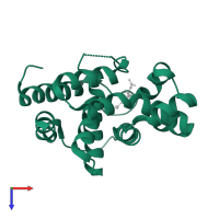 2-amino-1-hydroxyethylphosphonate dioxygenase (glycine-forming) in PDB entry 4n6w, assembly 1, top view.