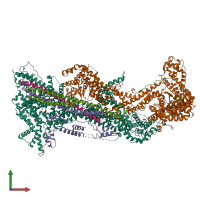 PDB entry 4n78 coloured by chain, front view.