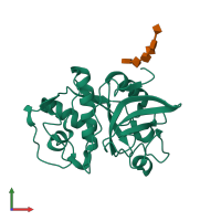 PDB entry 4n79 coloured by chain, front view.