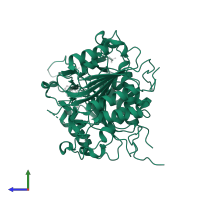 Caspase-6 in PDB entry 4n7j, assembly 1, side view.