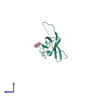 PDB entry 4n8p coloured by chain, side view.