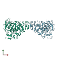 PDB entry 4na2 coloured by chain, front view.