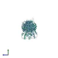 PDB entry 4na2 coloured by chain, side view.