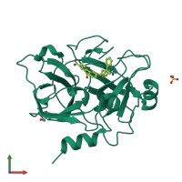 PDB entry 4na8 coloured by chain, front view.