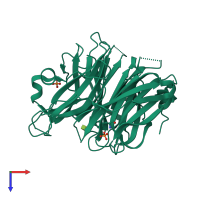 PDB entry 4nc5 coloured by chain, top view.