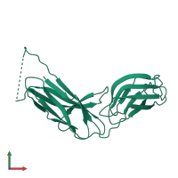 PDB entry 4ncd coloured by chain, front view.