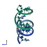 PDB entry 4nfp coloured by chain, side view.
