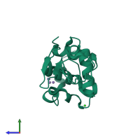 PDB entry 4nfv coloured by chain, side view.