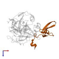 Factor VII light chain in PDB entry 4ng9, assembly 1, top view.