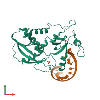 PDB entry 4ngg coloured by chain, front view.