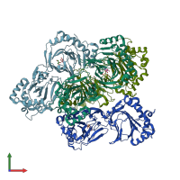 PDB entry 4nhy coloured by chain, front view.