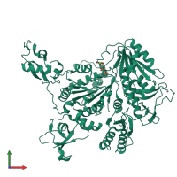 PDB entry 4nl4 coloured by chain, front view.