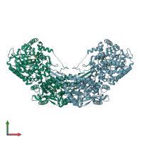 PDB entry 4nme coloured by chain, front view.